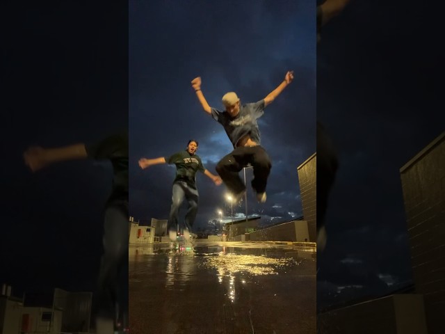 GIMME GIMME MORE x STEP ON UP! in the rain AGAINNNN 🤣 #dance #viral @zairayzabelle