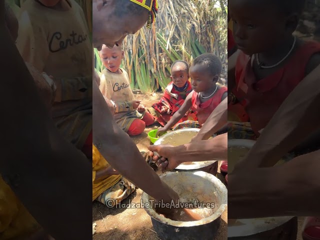 Hadzabe Tribe always share food in the forest