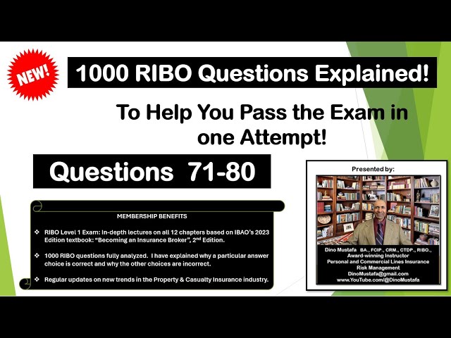 RIBO Question Explained (Questions 71-80)