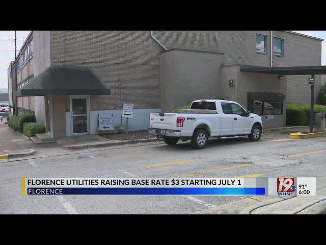 Florence Utilities Raising Base Rate Starting July 1 | June 20, 2024 | News 19 at 6 p.m.