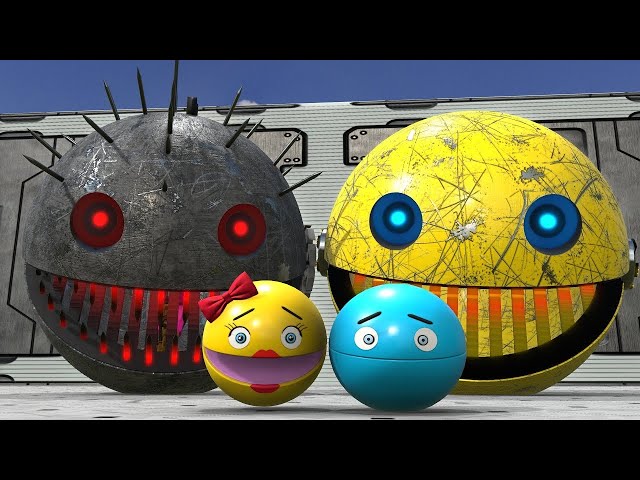 Robot Pacman vs Cartoon Cat vs Ms Pacman vs Scary Pacman X65