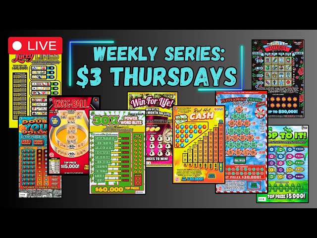WEEKLY SERIES: $3 THURSDAY🍀SCRATCHING LOTTERY TICKETS FROM MULTIPLE STATES DURING MY LIVESTREAM