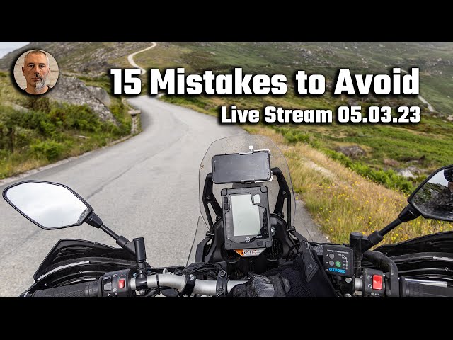 Most Common Mistakes on a Long Motorcycle Trip  - Live Stream 05.03.23