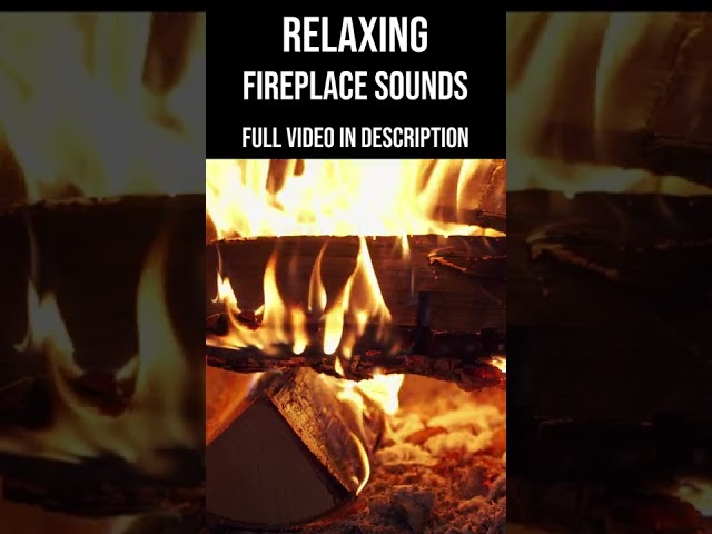 Relaxing Fireplace Sounds! | Crackling Logs | Burning Wood