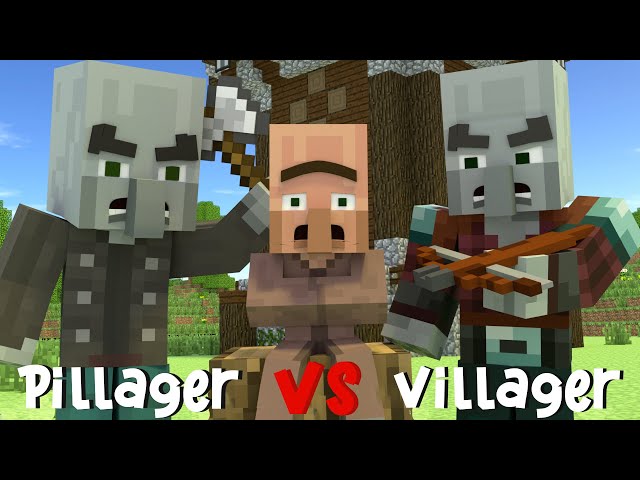 Villager vs Pillager Life - Minecraft Animation