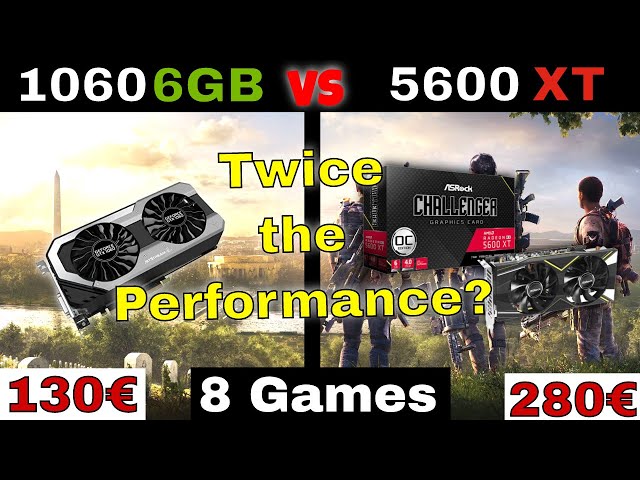 GTX 1060 6GB OC vs RX 5600 XT 👀Benchmark in 8 Games😎 1080p FPS Comparison