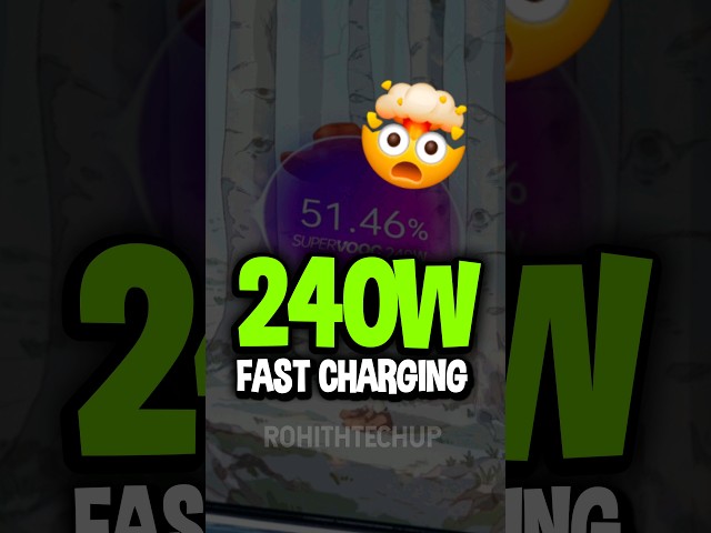 240W FAST CHARGING PHONE ☠️🤯 #youtubeshorts #smartphone #telugutechshrots #tech
