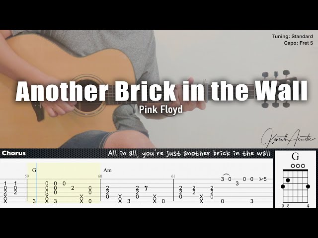 Another Brick in the Wall - Pink Floyd | Fingerstyle Guitar | TAB + Chords + Lyrics