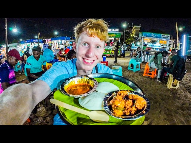 My First Time in South India!! Seafood Feast on Chennai's 2km Beach 🇮🇳