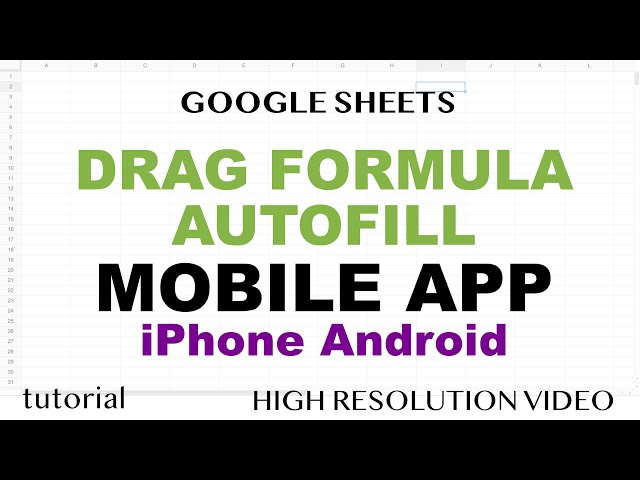 Google Sheets Mobile - Drag Formula Down AutoFill (iPhone, Android) - How To #shorts