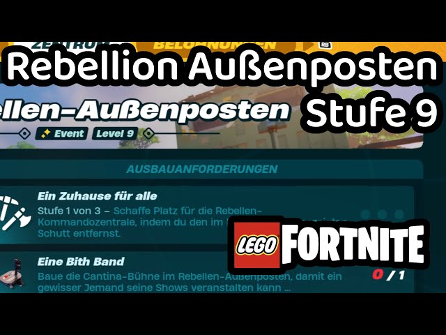 Rebellion Außenposten Stufe 9 | Star Wars in LEGO Fortnite | Gerne mitspielen | Survival Co-Op