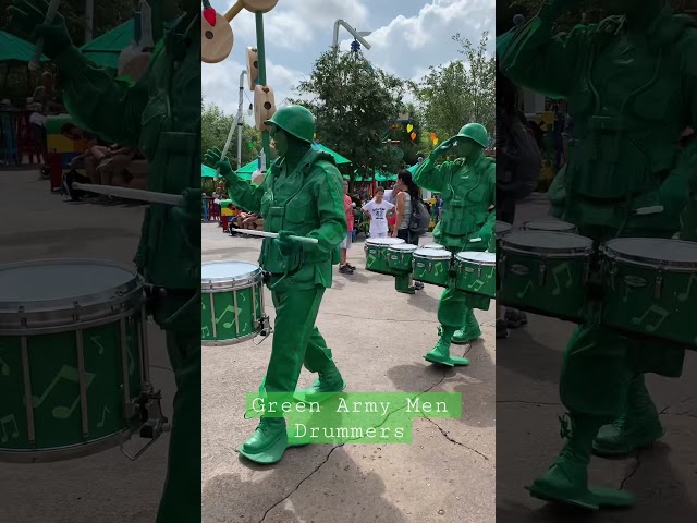 Green Army Soldier Drummers Wishing Us A Good Day- Toy Story Land - Hollywood Studios WDW #shorts