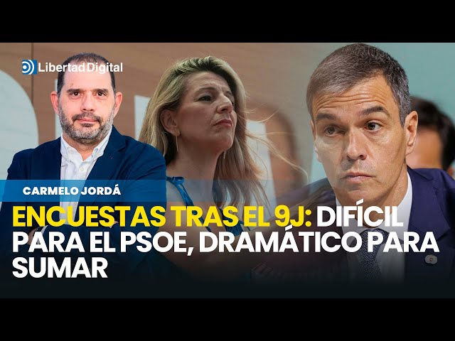 Encuestas tras el 9J: difícil para el PSOE, dramático para Sumar