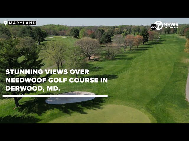 7News Drone soars over Needwood Golf Course in Maryland