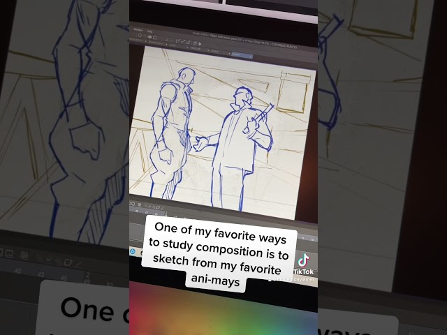 A great way to study composition and figures in perspective #animation  #drawingtutorial