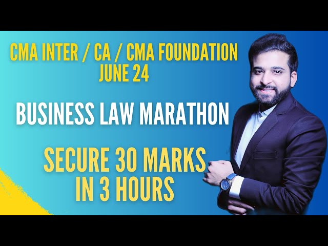 CMA INTER COMMERCIAL LAW MARATHON | REVISION | ARJUN CHHABRA TUTORIAL