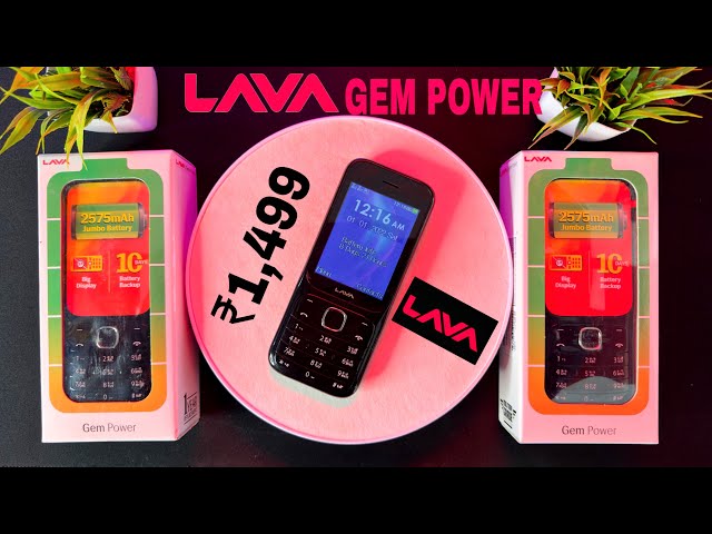 LAVA Gem Power 🔋 Unboxing || Review || Wide Display Feature Phone || Auto Call Recording || Price