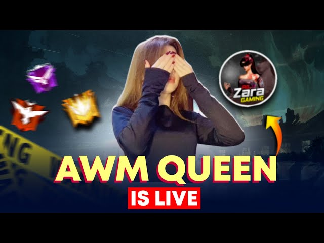 🔴[Live] Awm Queen Is Back🗿GrandMaster lobby  solo vs squed gameplay #freefire #shortlive