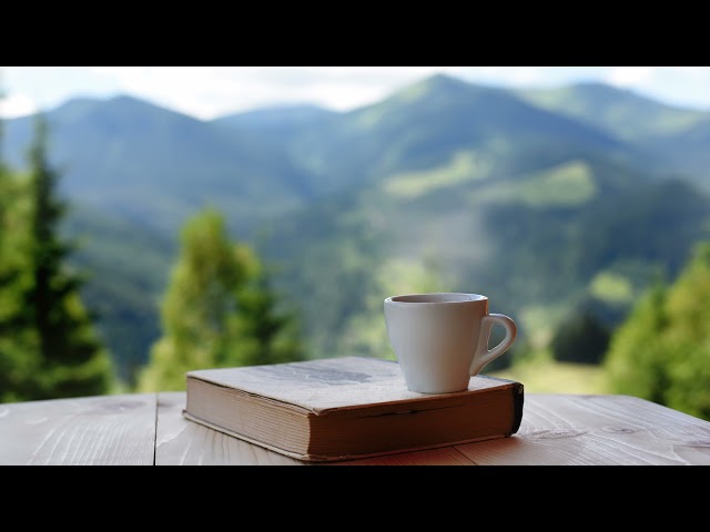 Calming Music for Reading Books 1 Hour - Relaxing Music + Hot Coffee + Books - Relaxing Day