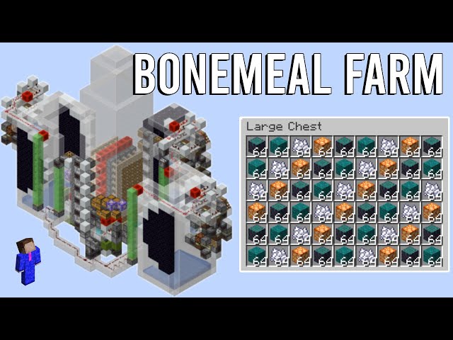 Minecraft FIRST Bonemeal Farm Using Nether Trees!