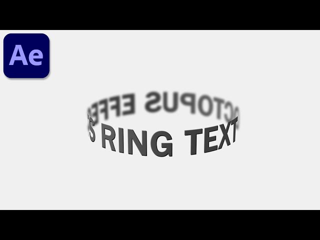 How to create ring text animation in After Effects #oe347
