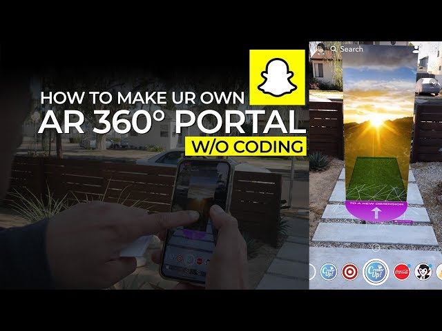 Make an Augmented Reality (AR) 360 portal in Snapchat FREE | No Coding Required!