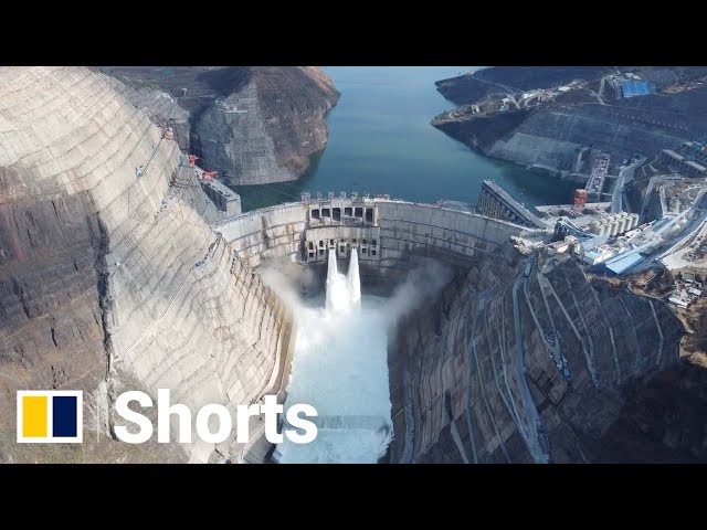 Watch as this giant dam dumps nearly 5 Olympic swimming pools per second of water #shorts