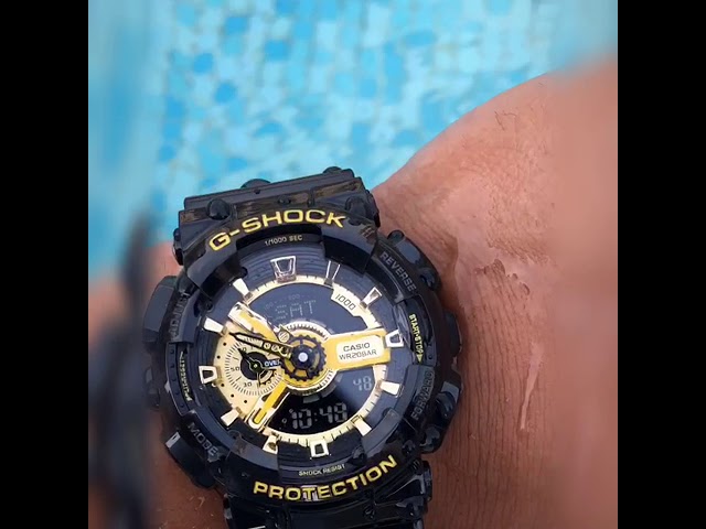G shock black and gold g-110m