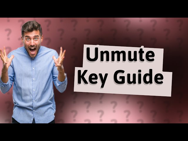 How do I unmute a key?