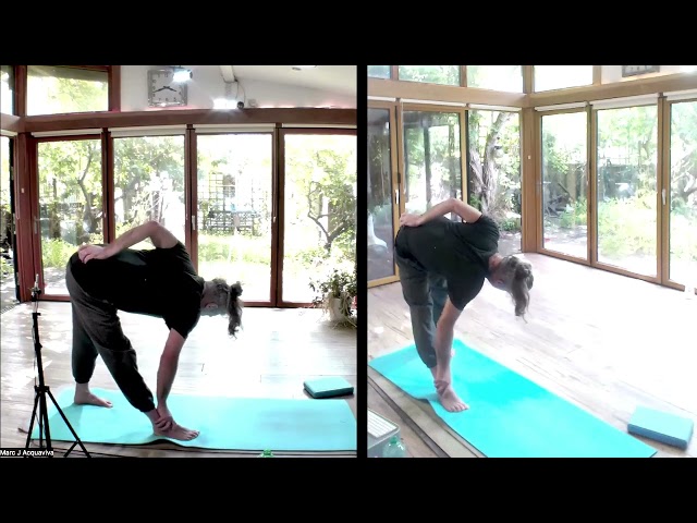 Tight front leg hip in Triangle?  (Yoga with Marc)