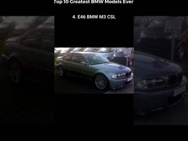 BMW Fans! Top 10 Greatest BMW Models Ever! #viral #shorts