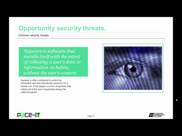 PACE-IT: Common Security Threats