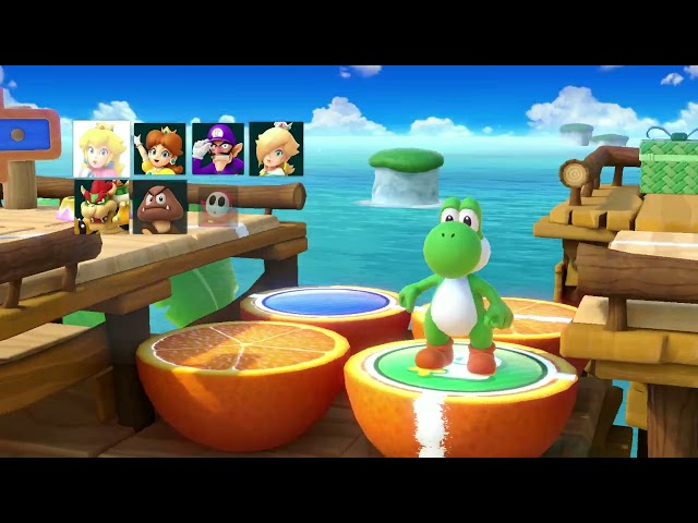 Super Mario Party Megafruit Paradise Luigi vs Wario , Mario & Yoshi