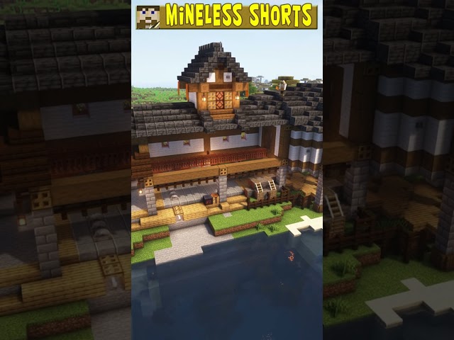 Medieval Lumbermill House Build Timelapse (full shaders) #shorts #minecraft