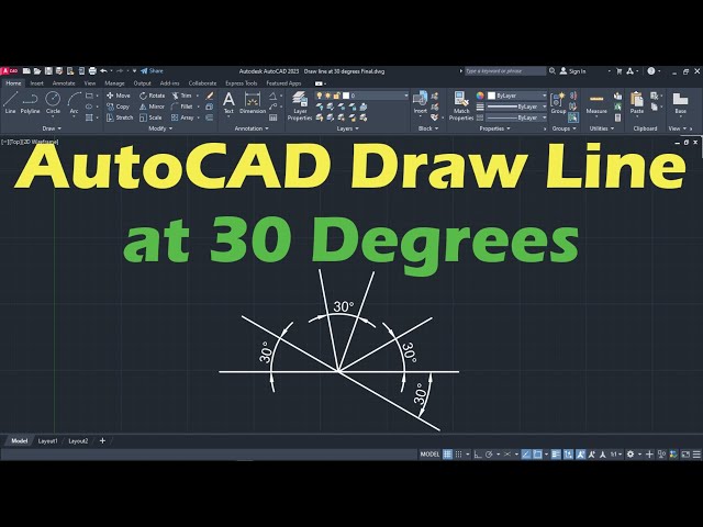 AutoCAD Draw Line at 30 Degrees