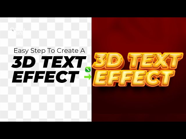 EASY STEP TO CREATE A 3D TEXT EFFECT