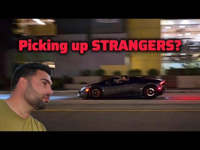 Picking up strangers in a Lamborghini Huracan
