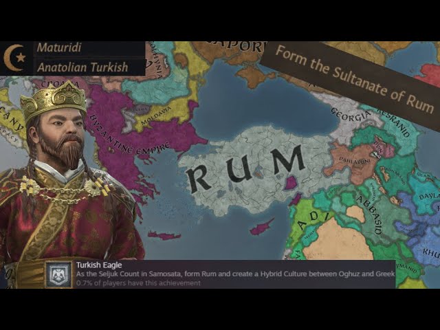THIS is HOW to FORM the SULTANATE OF RUM and get the "Turkish Eagle" achievement in CK3