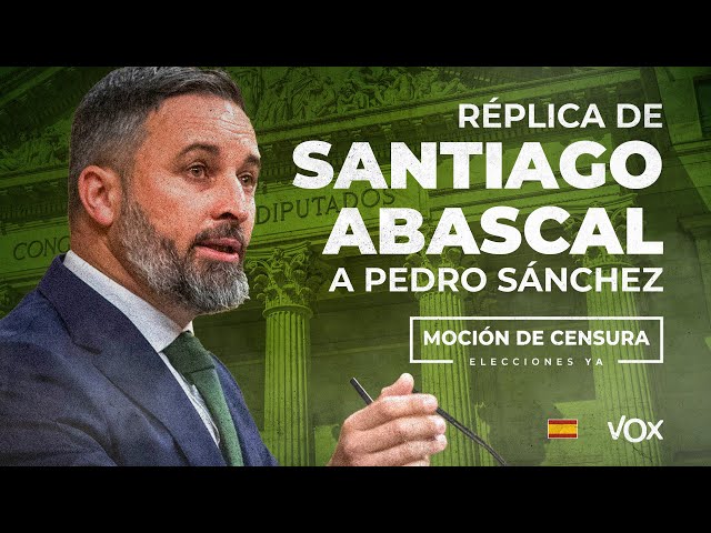 Santiago Abascal machaca a Pedro Sánchez: "Ningún gobierno decente habría aguantado en su puesto".