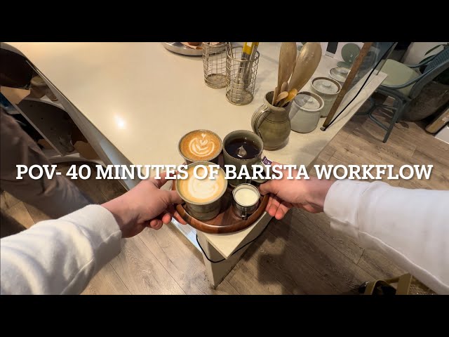 POV- Solo barista working at a busy cafe in London