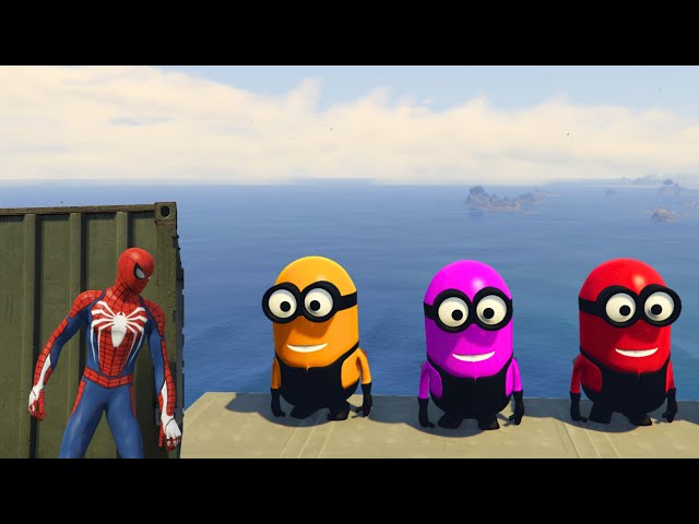 GTA 5 Epic Water Ragdolls Spiderman Vs Minions | Jumps/Fails ep.31
