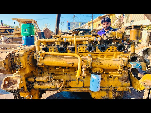 Rebuilding Caterpillar Bulldozer Engine Completely | Restoretion of Caterpillar D155-A Engine