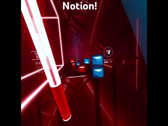 Notion in Beat Saber! (Not very good, but I’m tryna make it) #beatsaber #mods #vr #virtualreality