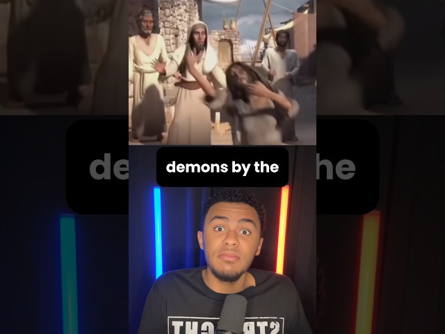 How 7 Demons were CAST OUT by Jesus 😱🤯 #jesus #bible #god #demon #demonslayer #church #shorts