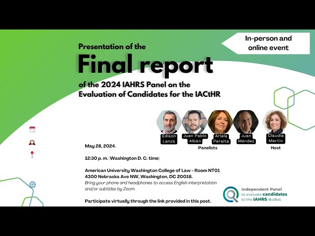 Final Report of the 2024 IAHRS Independent Panel