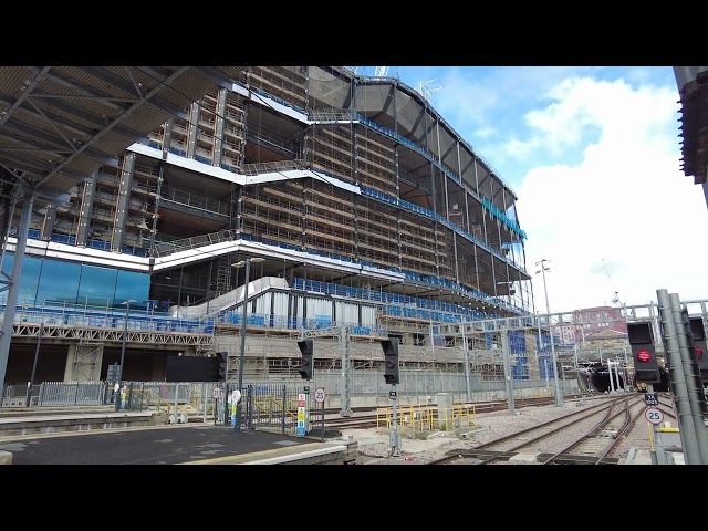 New Google UK HQ Under Construction Seen from Kings Cross Station (4k)