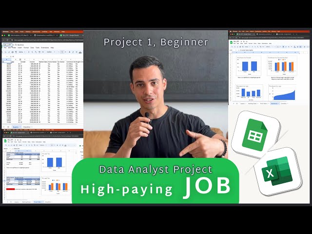 Data Analyst Project to get a High-Paying JOB for beginners using Excel, Google Sheets tutorial