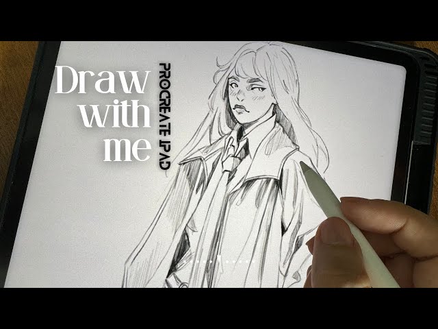 Draw with me in real time - study clothes with reference from Pinterest
