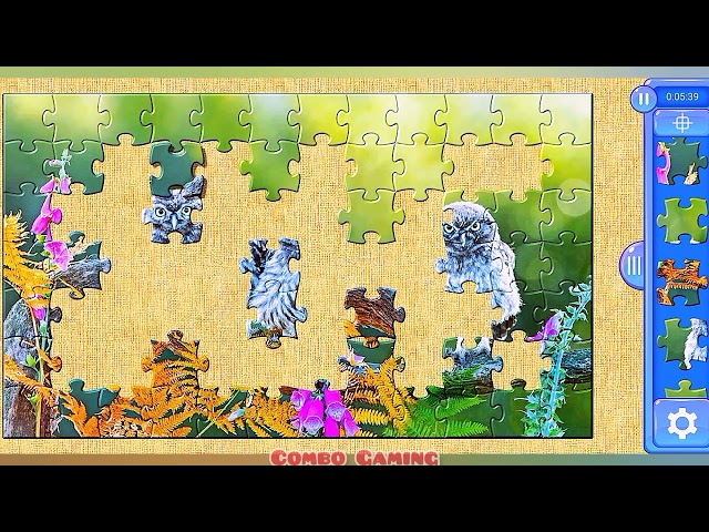 puzzle #1372 gameplay || new cute owls birds jigsaw puzzle || @combogaming335