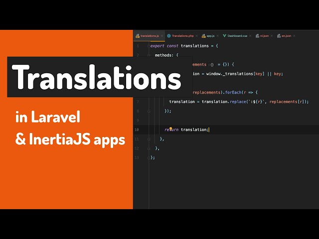 Translations in Laravel and InertiaJS applications